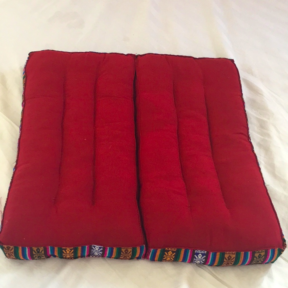 4.99 Ship MAROON Yoga Meditation Cushion NEW